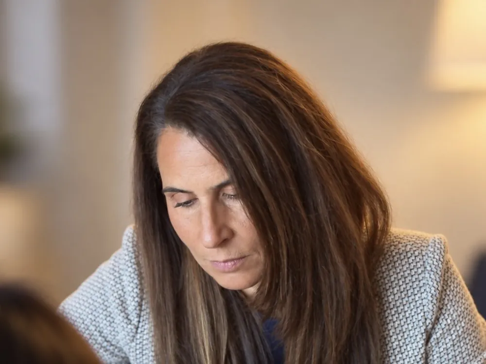 Dr. Samia McCully, ND reviewing a patient's results