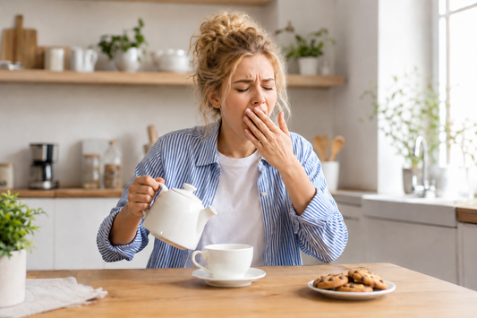 Woman in her mid-50s speaking with a naturopathic doctor, representing the discovery of unrecognized thyroid symptoms including hoarse voice, excessive ear wax, and high cholesterol, Wellness Architecture Menlo Park